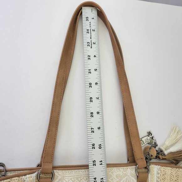 Sakroots Meadow Straw Bohemian Tote Cream - Picture 16 of 16